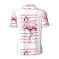thumbnail image 4 of Rocae Flamingo for Men's Short Sleeve Polo Shirt, Quick Drying Performance Moisture Wicking Sports Men's Golf Shirt Small, 4 of 9