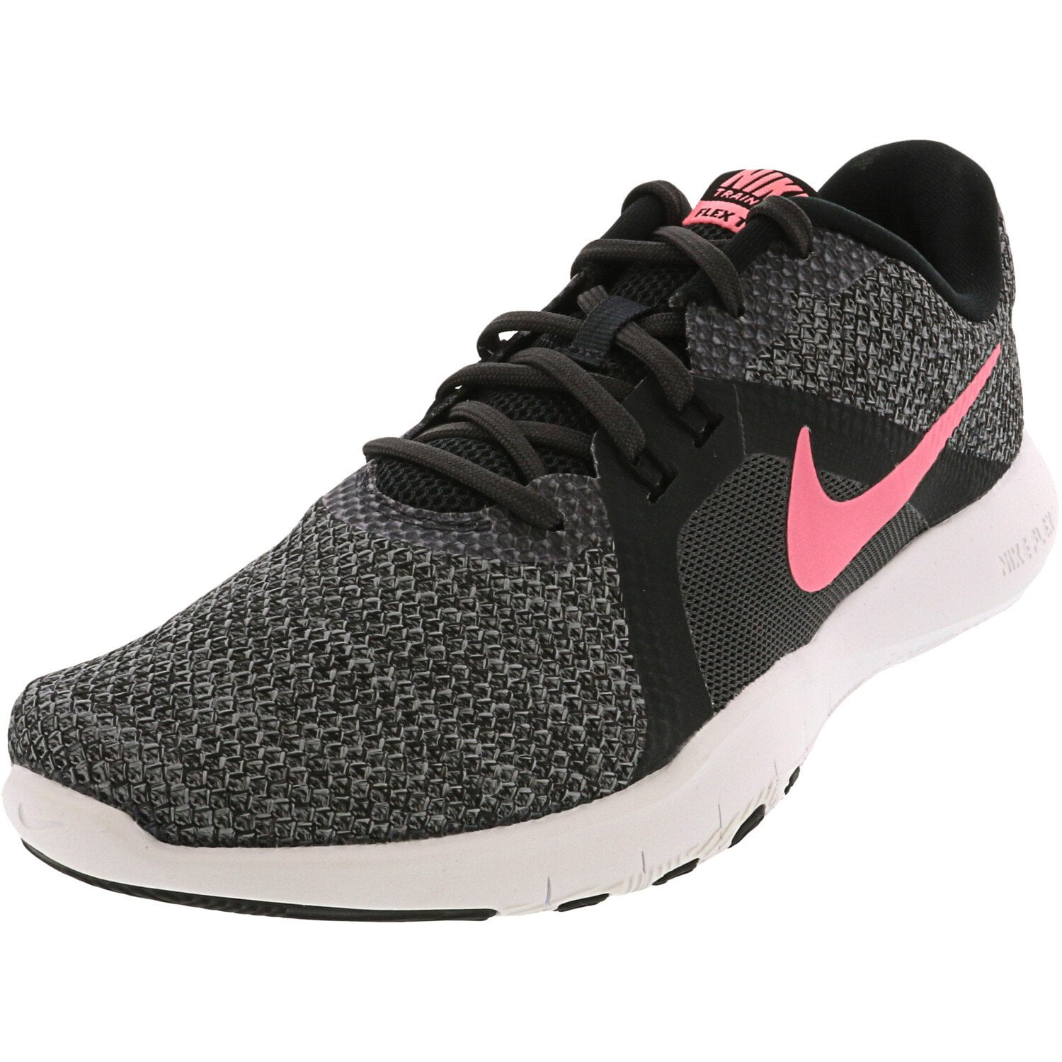 Nike - Nike Women's Flex Trainer 8 Anthracite / Sunset Pulse Black Ankle-High Mesh Training