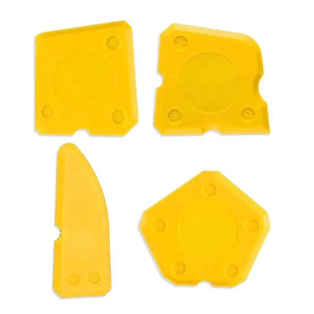 Kenally 4 Uds removedores de sellador esparcidor de cemento de vidrio raspador de silicona lavable de mano Kit de pala multiángulo multifuncional para Artesanía Rojo Kenally TO008331-03B