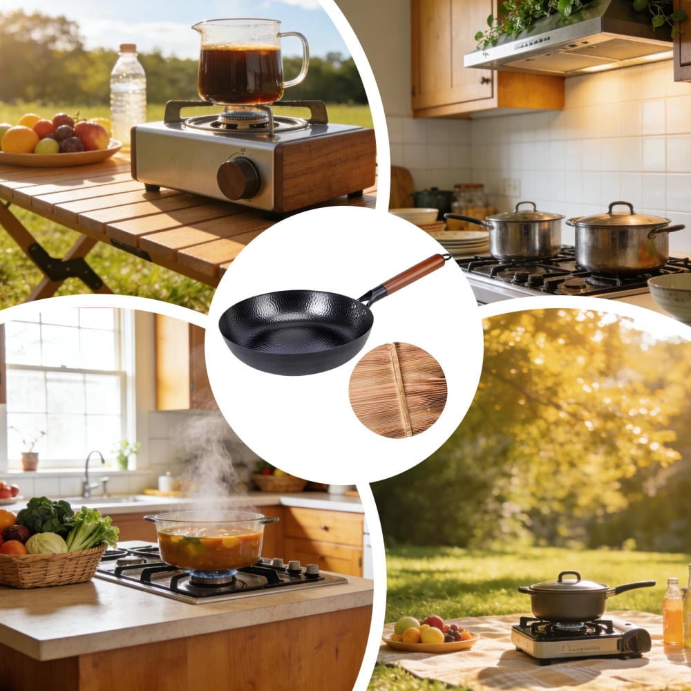 Ksruee Non Stick Frying Pans Saute Cooking Cookware Outdoor Frying Pan for Home Kitchen Restaurant Indoor Outdoor Picnics Grilling Barbecue