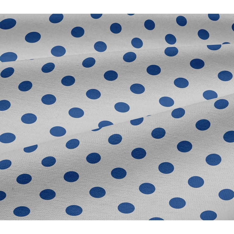 oneOone Cotton Jersey Blue Fabric Polka Dots Dots Dress Material Fabric Print Fabric By The Yard 58 Inch Wide