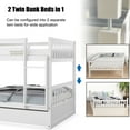 thumbnail image 3 of Giantex Full over Full Bunk Bed Platform Wood Bed Trundle & Ladder Rail, 3 of 7