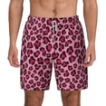 thumbnail image 3 of Uemuo Rose Leopard Print Pattern Mens Swim Trunks Quick Dry Board Shorts with Mesh Lining, Stretch Beach Shorts Quick Dry No-Chafing Board Shorts-3X-Large, 3 of 9