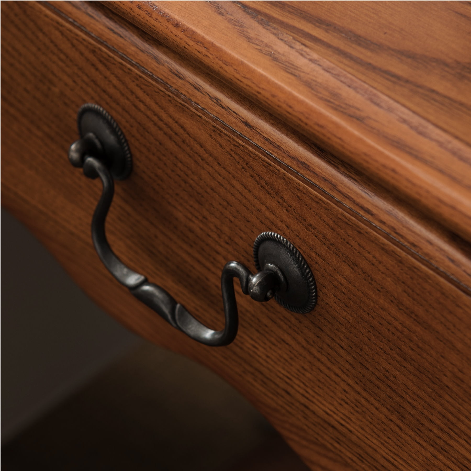 Leick Home Salem Solid Wood Nightstand with Drawer and Shelf, Medium Oak