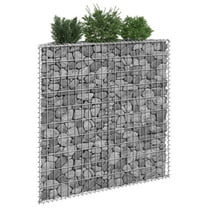 vidaXL Trapezium Gabion Raised Bed Galvanized Steel 39.4"x7.9"x39.4"