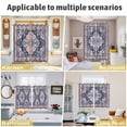 thumbnail image 6 of Orange Blue Boho Kitchen Curtains Short 45 Inch Length, Ethnic Geometric Middle Century Art Grommet Top Bedroom Living Room Curtains, Light Filtering Cafe Curtain Drapes 2 Panels Set 84''x45'', 6 of 9