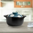 thumbnail image 6 of Ceramic Cooking Pot Hot Pot Casserole with Lid Clay Pot Japanese Donabe Slow Cook Saucepan Cookware Stew Soup Pot Porridge for Gas Household Porridge and Soup Casserole, 6 of 6