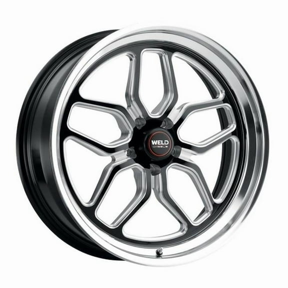 17 x 10 in. 5 x 127 mm Bolt Pattern 38 mm Offset 7 in. Backspacing Racing Laguna Drag Wheel, Gloss Black - 71.5 mm Center Bore