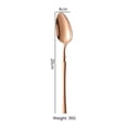 thumbnail image 3 of Juego de cubiertos moderno de oro rosa de 5 piezas, servicio de juego de cubiertos único, cuchillo de cena, tenedor, cuchara con cuchara de té, 3 of 5