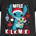 thumbnail image 3 of Lilo & Stitch - Mele Kalikimaka - Girls Fitted Short Sleeve Tee, 3 of 5