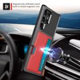 thumbnail image 4 of SaniMore for Samsung Galaxy S22 Ultra 6.8" 2022 Case, PU Leather Skin Anti-drop PC Backplane Card Slot [Up to 2 Cards] Magnetic Car Mount Hybird Armor Protective Thin Lightweight Case, Red, 4 of 7