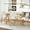 Natural Wood Wash, variant on Euroco Counter Height 5-Piece Dining Table Set 4 Cushioned Chairs Espresso and Beige