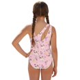 thumbnail image 2 of Tutolipy Puppy Ice Cream Pattern Girls One Piece Swimsuit, Mesh Cover Up Mesh Cover Up Skirt One Piece Bathing Suit for Girls for Vacation 11-12 Years Old, 2 of 10