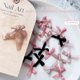 thumbnail image 3 of Lazo de cinta de ballet, joyería para uñas, nueva decoración de uñas de tela rosa nude, accesorios grandes de diamantes, 3 of 4