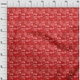thumbnail image 2 of oneOone Cotton Poplin Red Fabric Merry Christmas Craft Projects Decor Fabric Printed By The Yard 42 Inch Wide, 2 of 4