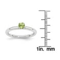 thumbnail image 3 of Peridot Sterling Silver Rhodium Ring, 3 of 6