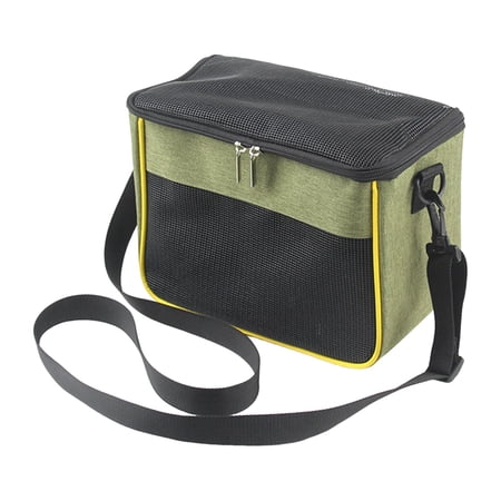 Portable Hamster Carrier Pouch Shoulder Bag with Removable Mat Guinea Travel Bag Green