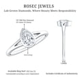 thumbnail image 5 of Rosec Jewels Lab Grown Diamond Bezel Setting Engagement Ring - 0.6 Carat - EF-VS Quality, 14K White Gold, US 9.00, 5 of 8