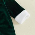 thumbnail image 6 of Cjfdfy Newborn Baby Boy Girl Christmas Pajamas Outfit Footed Romper Long Sleeve Velvet Zipper Jumpsuit With Hat Infant Cute My First Christmas Fall Winter Holiday Outfit 0-6 Months, 6 of 8