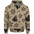 thumbnail image 2 of Sudadera con capucha con estampado de árbol de Navidad para hombre, marca Pinecone, sudaderas de invierno duraderas y asequibles con copos de nieve para hombre, 2 of 4