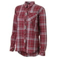 thumbnail image 4 of Boxercraft F50 Ladies Essential Flannel Buttondown-Navy and Silver-L, 4 of 8