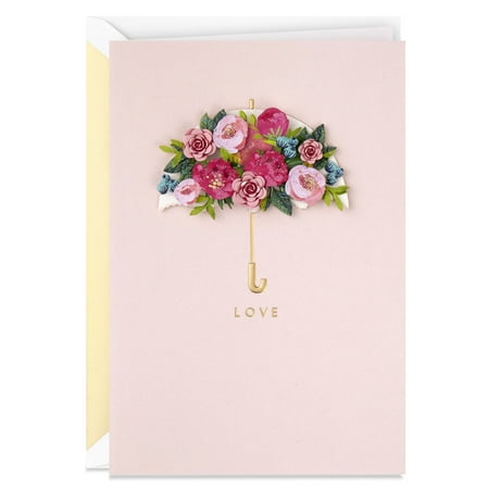 Hallmark Signature Bridal Shower Card (Pink Floral Umbrella)