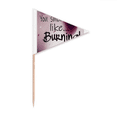 thumbnail image 1 of Small Like Burning Art Deco  Fashion Toothpick Triangle Cupcake Toppers Flag, 1 of 3