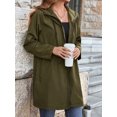 thumbnail image 2 of Liacowi Women Light Rain Jacket Waterproof Active Outdoor Trench Raincoat with Hood Ladies Lightweight Windproof Windbreaker, 2 of 7