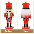 thumbnail image 2 of Xmas Nutcracker Statue Tabletop Nutcracker Craft Wooden Nutcracker Ornament, 2 of 8
