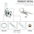 thumbnail image 4 of BTEPSGA 6 Pack Cam Locks Keyed Alike, 1-1/8" (30mm) Set for Drawers, Mailbox, Tool Box, RV, File Cabinet Locks with Keys, 4 of 7