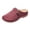 Red, variant on Rokment Women's Orthopedic Backless Sandals Beach Casual Buckles Closed Toe Arch Support Wedge Clogs Comfortable Platform Walking Mules Boho Retro Chunky Heels Dressy Slip on Slides Beige Size 6.5
