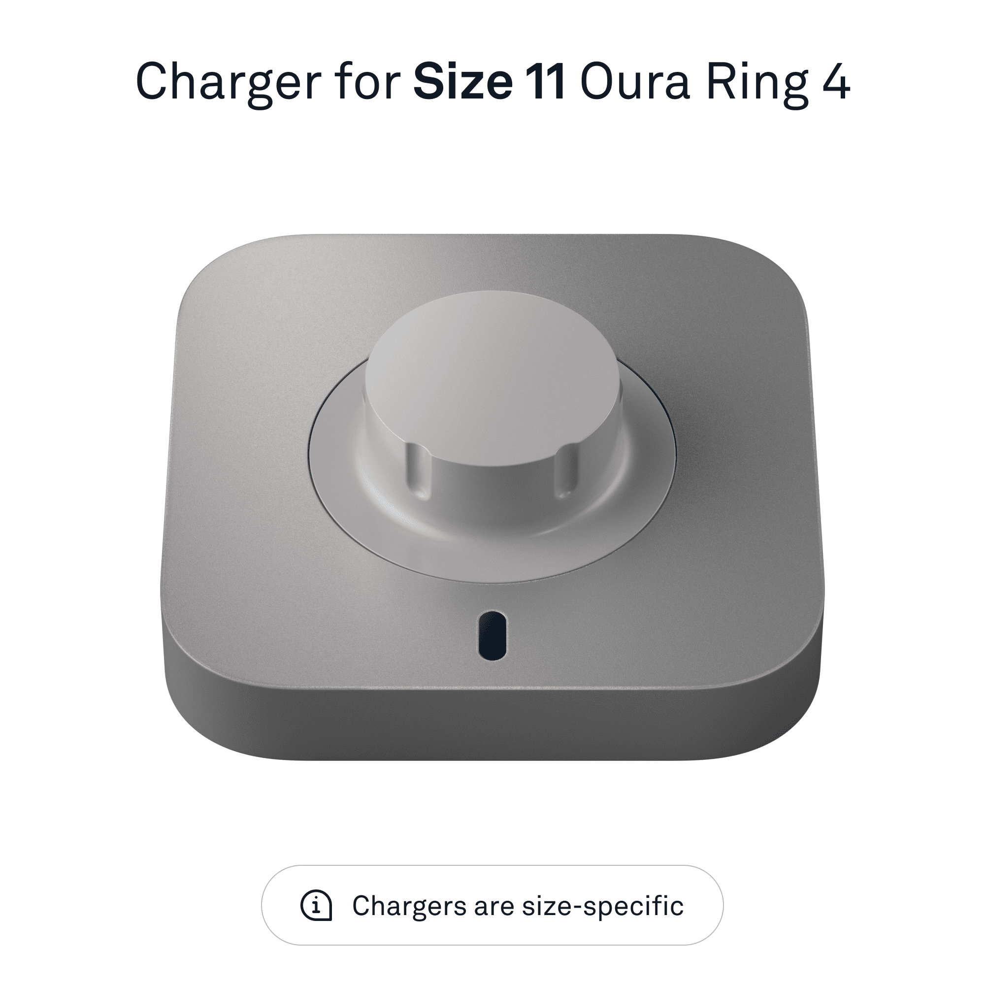 Oura Ring 4 Charger, Size 11, Dock with USB-C Cable, Charges up to 8 Days