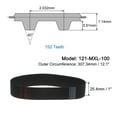 thumbnail image 2 of 121-MXL-100 Timing Belt 152 Tooth Closed Loop Timing Belt 12.1" Length, 1" Wide Belt, 2 of 4