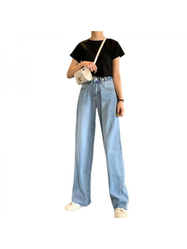 high rise loose straight leg jeans