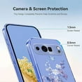 thumbnail image 5 of Compatible with Google Pixel 9 Pro XL Case Clear with Flower Design, Cute Soft Silicone TPU Floral Aesthetic Women Girls Transparent Protective Shockproof Anti-Scratch Anti-Yellow Phone Cover, A, 5 of 8