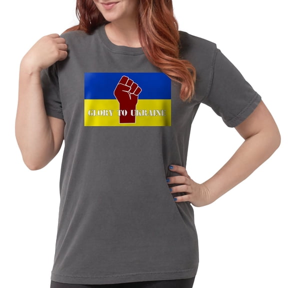 CafePress - Glory To Ukraine T Shirt - Womens Comfort Colors® Shirt