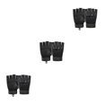 thumbnail image 3 of Toystoory 1 par de guantes portátiles de medio dedo Montañismo acolchado Guantes sin dedos a prueba de golpes Ciclismo Equipo deportivo Negro Type1 NO1, 3 of 6