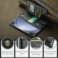 thumbnail image 4 of Feishell for Samsung Galaxy Z Fold5 Case with Card Holder, Wallet Case for Women Men with RFID Blocking, Durable PU Leather Kickstand Magnetic Clasp Shockproof Phone Case,Black, 4 of 8