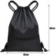 thumbnail image 3 of Bolsa de gimnasia con cordón, bolsa deportiva con cordón, bolsa deportiva impermeable con cremallera exterior para deportes, playa, vacaciones, natación, viajes, 2 piezas, 3 of 5