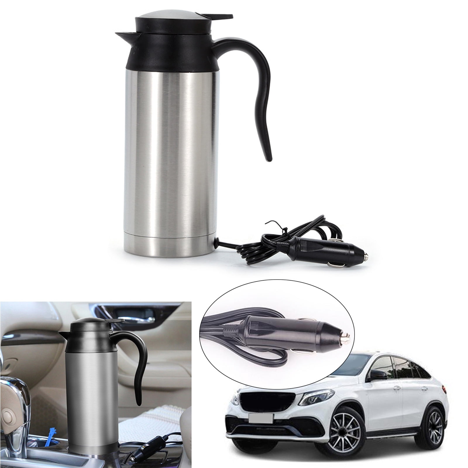 BIBABLYKE Travel Electric Kettle, 750ml Small Portable Kettle, Stainless Steel Kettle Water Boiler with Keep Warm Function