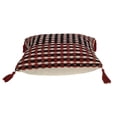 thumbnail image 3 of Nassau Collection Hand Woven Tapestry Square Throw Pillow - 20" - Red and Beige, 3 of 4