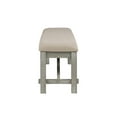 thumbnail image 4 of Correll Farmhouse Dining Bench, Weathered Gray Base with Tan Fabric, 4 of 15