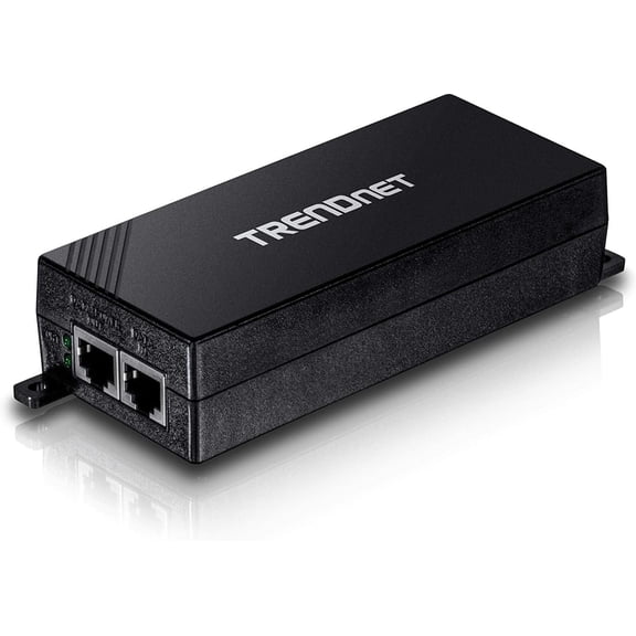 TRENDnet TPE-115GI PoE Gigabit Injector, 30W PoE Injector with Auto-Sensing and 100M Range, Black