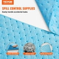 thumbnail image 2 of VEVOR Spill Absorbent Pads, Water Absorbing Mat Pad in Dispenser Box, 6 Gal Capacity, 15" L x19" W Polypropylene Absorbent Pad for Water, 30 pcs per Box, 2 of 9