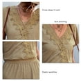 thumbnail image 3 of Mono informal con cuello en v para mujer, pantalones cortos con cuello en V, monos informales con costuras de encaje, pantalones cortos con botones delanteros de manga corta, monos ANGGREK Otros, 3 of 6