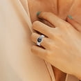 thumbnail image 2 of Anillos para mujer, regalos originales para mujer, anillo con forma de reloj y circonita cúbica para compromiso, boda, accesorios de joyería, reloj inteligente para mujer y niña., 2 of 5