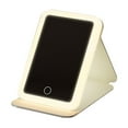 thumbnail image 2 of Travel Makeup Mirror with Light, Lighted Makeup Mirror 5.43*7.95 Inch Tabletop Vanity Mirror with Lights, Rechargeable Desktop LED Cosmetic Mirror with 90° Rotatable Stand, Dimmable Lighting, 2 of 7