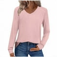 thumbnail image 2 of Black**Friday on Sale ChaoHeng Pullover Sweaters for Women Women's Solid Color V-Neck Pullover Sweater,Fashion Loose Top for Fall Winter, 2 of 7