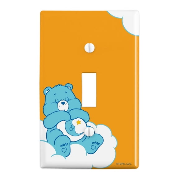 Care Bears Bedtime Bear Plastic Wall Decor Toggle Light Switch Plate Cover