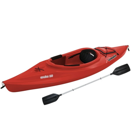 Sun Dolphin Aruba 10' Sit-in Recreational Kayak Red, Paddle Included